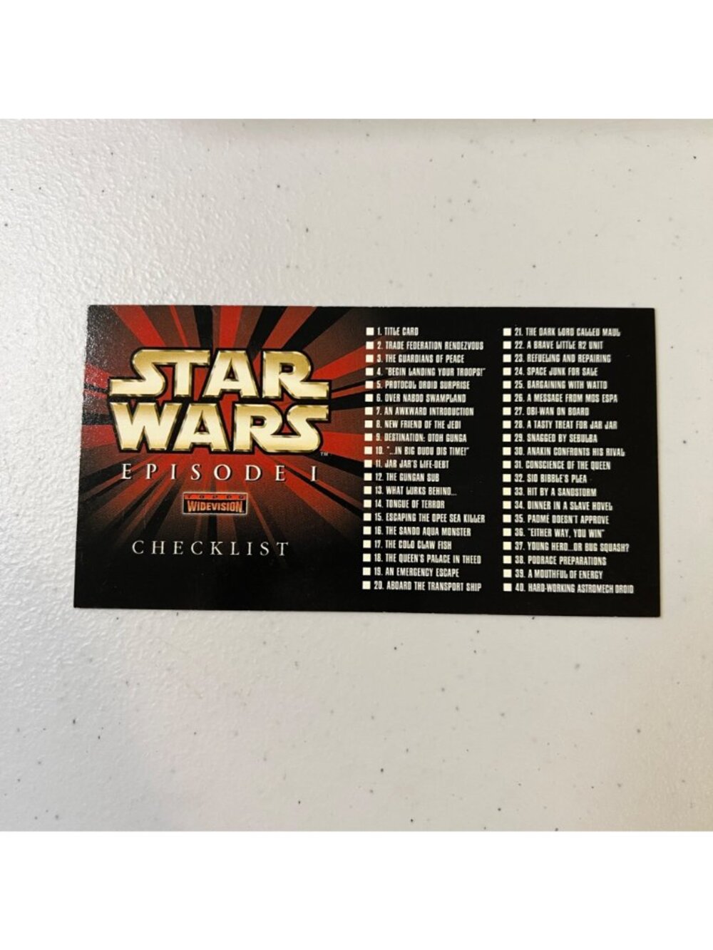 Star Wars Episode 1 Widevision Trading Base Card Set (Missing Card 57) - 1999 - Picture 5 of 6